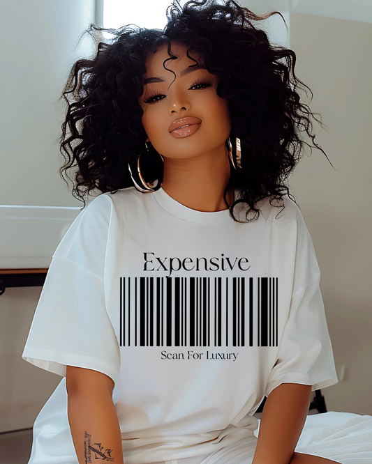 Expensive- Scan For Luxury Barcode tshirt